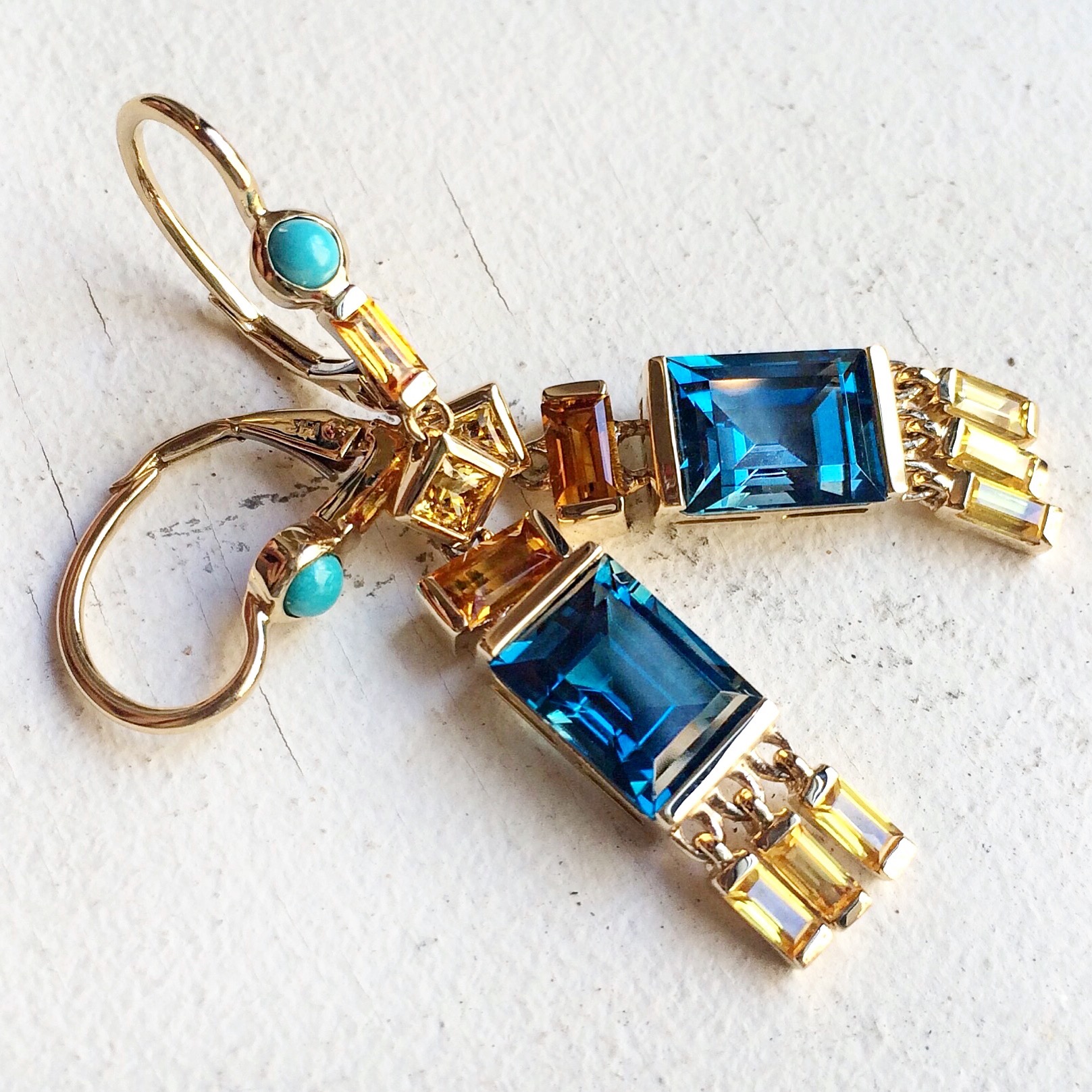 Cirque Tassel Earrings with London Blue Topaz [As seen on Kerry Washington]  — Jane Taylor Jewelry